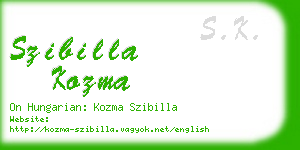 szibilla kozma business card